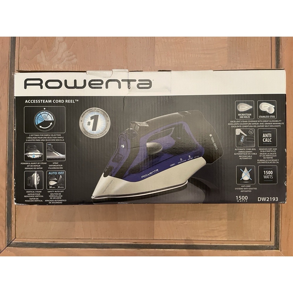 ROWENTA Accessteam Cord Reel Model DW2193 Steam Iron - Picture 2 of 6